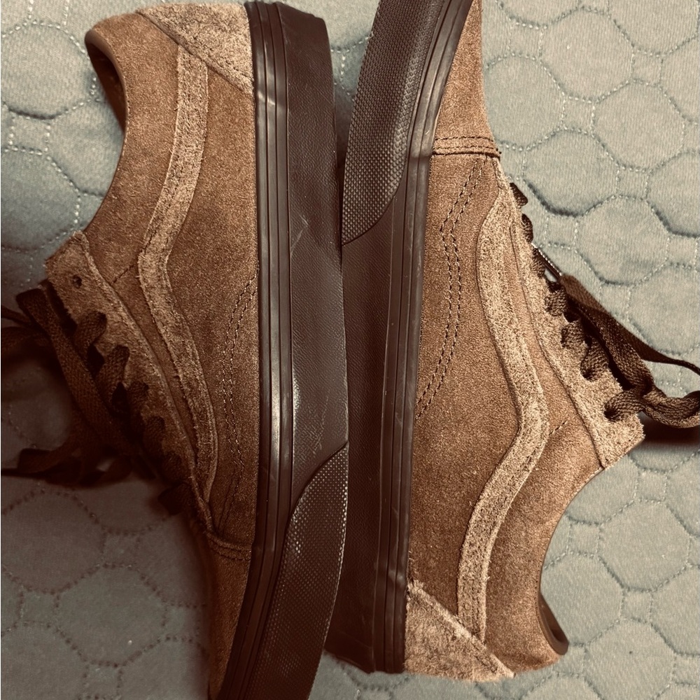 Vans Brown Suede Old Skool Sneakers with Black Soles